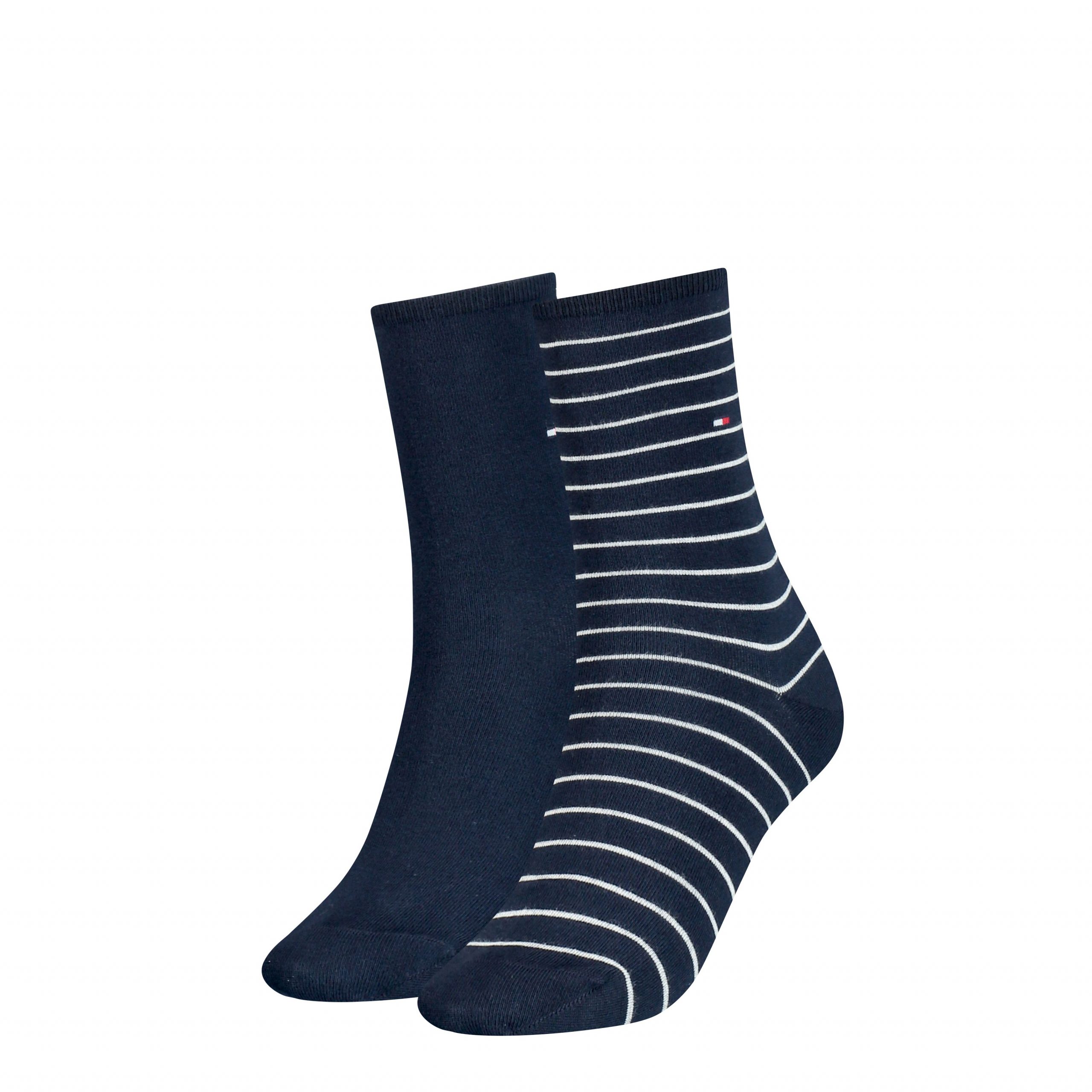 Tommy Hilfiger Damessokken Small Stripe 2-Pack Midnight Blue