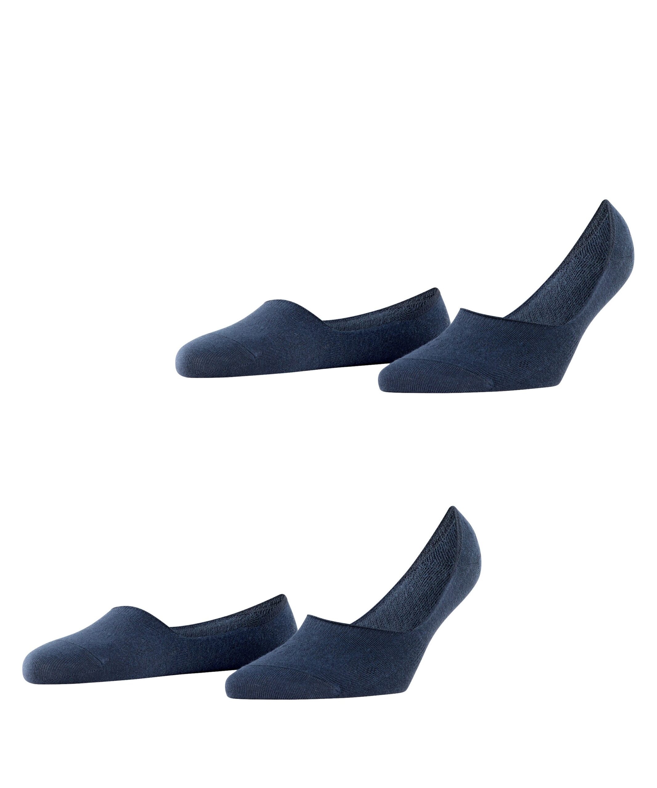 Burlington Dames Footies Mid Cut Everyday 2-Pack Marine
