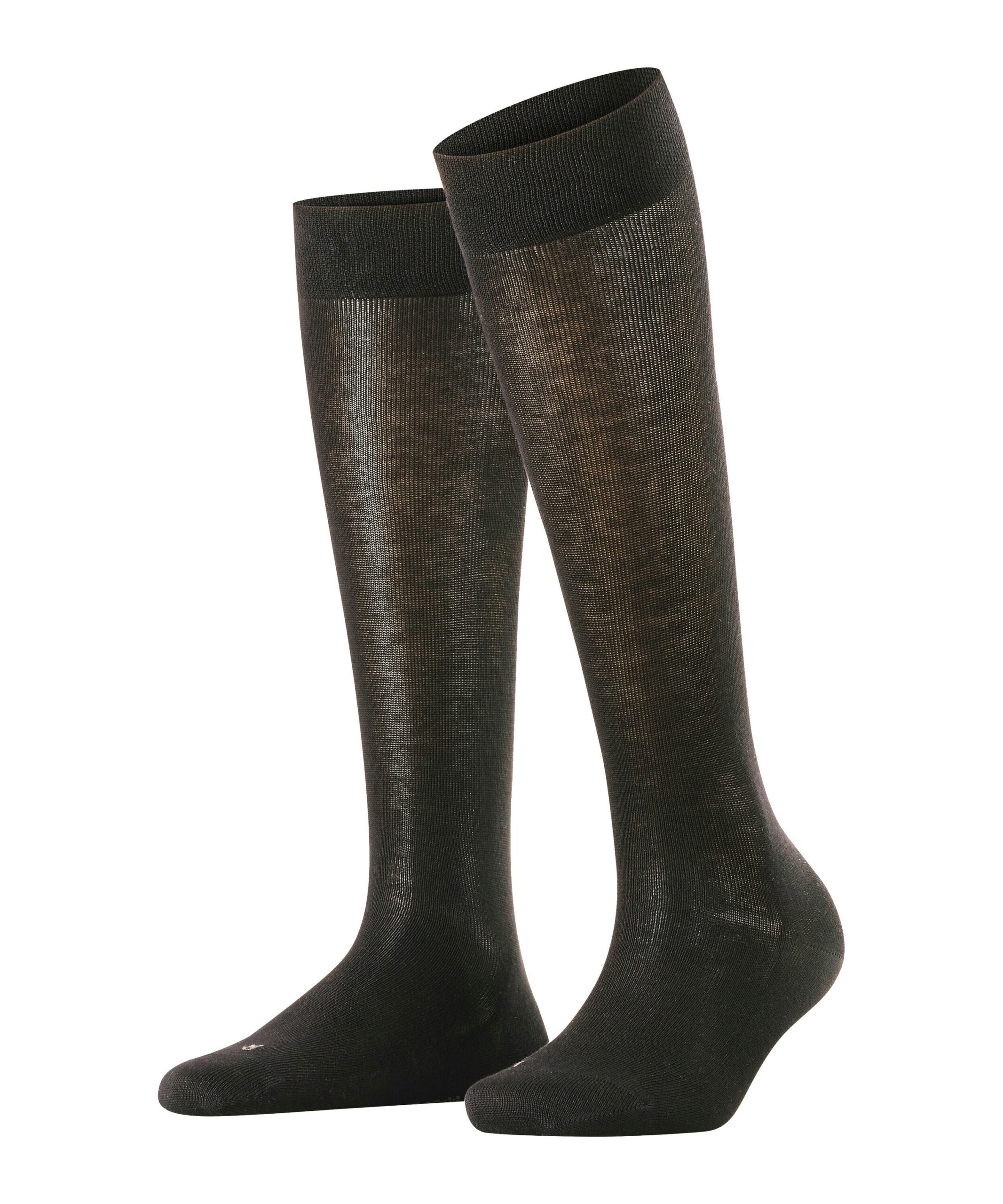 FALKE Dames Kniekous London Sensitive Zwart
