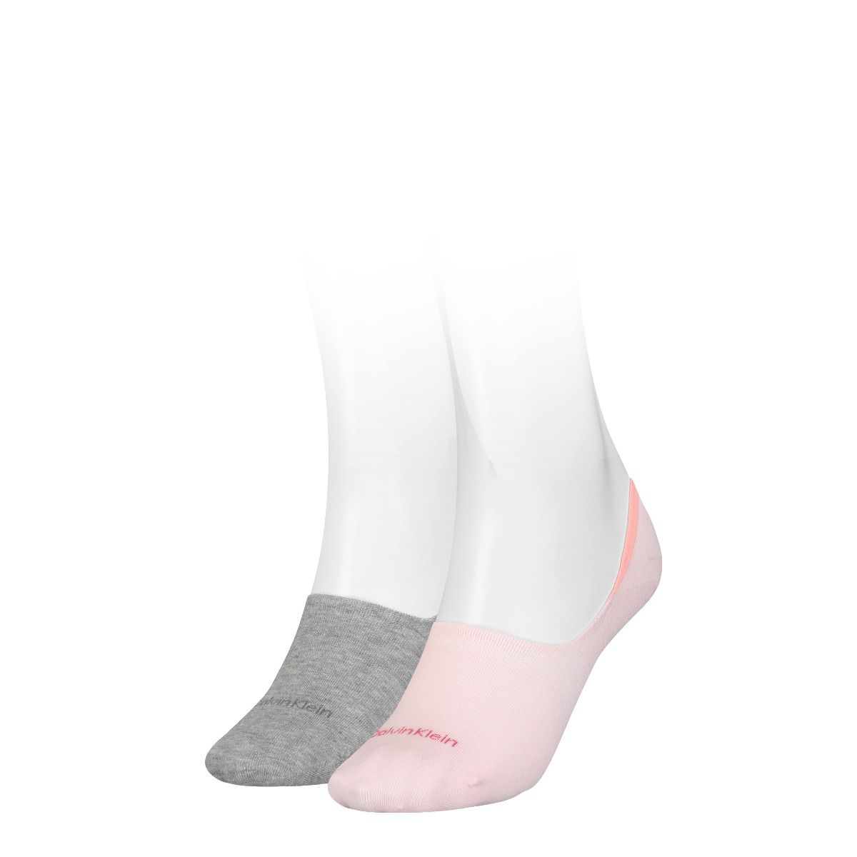 Calvin Klein Dames Footies Mid Cut 2-Pack Roze
