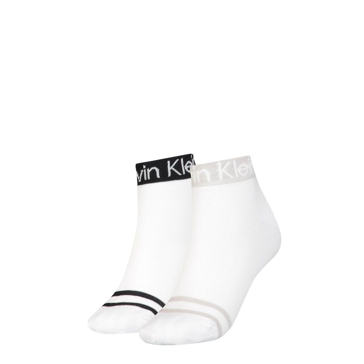 Calvin Klein Quartersokken Dames 2-Pack Wit