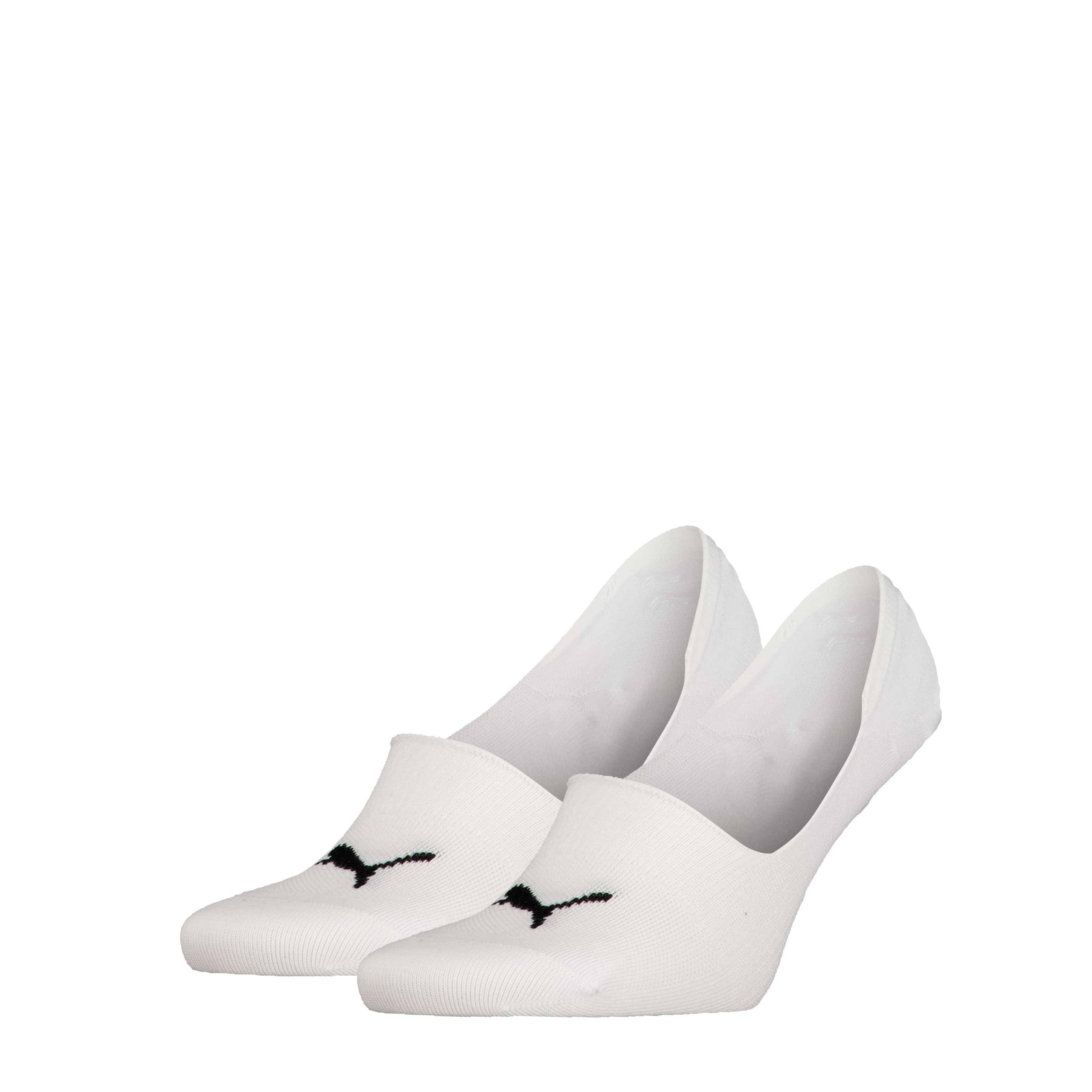 PUMA Unisex Footies Mid Cut 2-Pack Wit