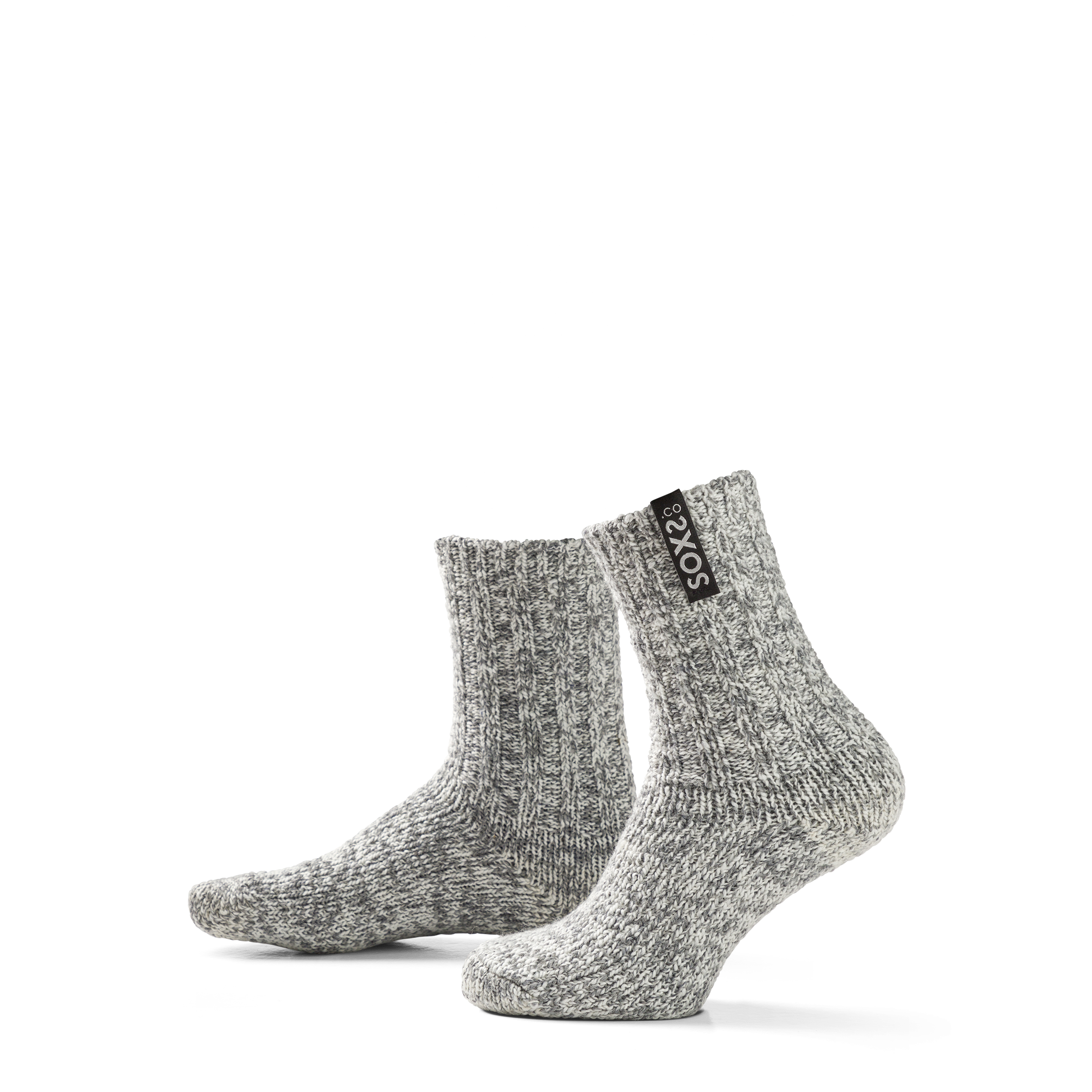 SOXS Damessokken Jet Black Medium Grey