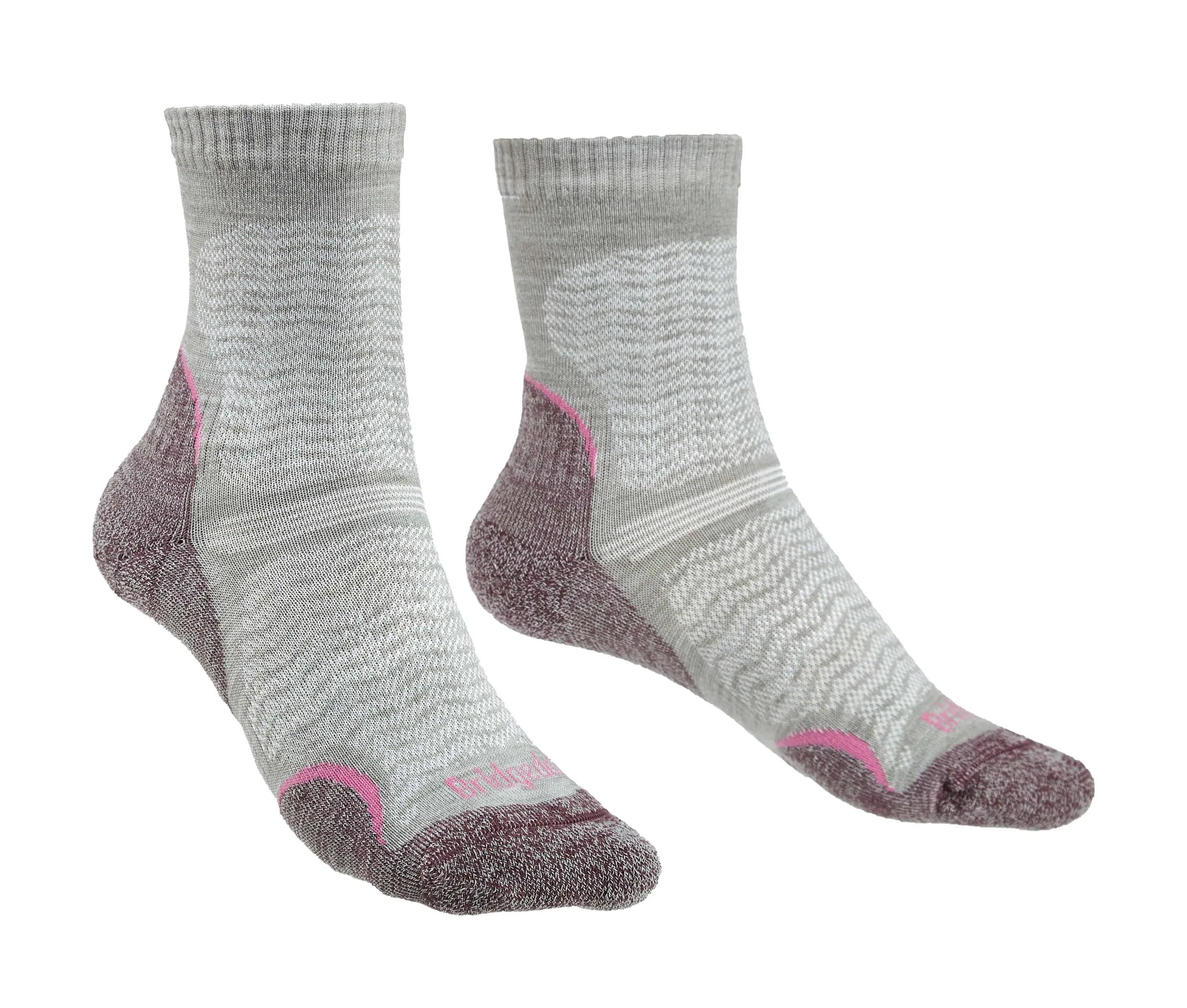 Bridgedale Dames Wandelsokken short Sok Ultralight T2 Aubergine