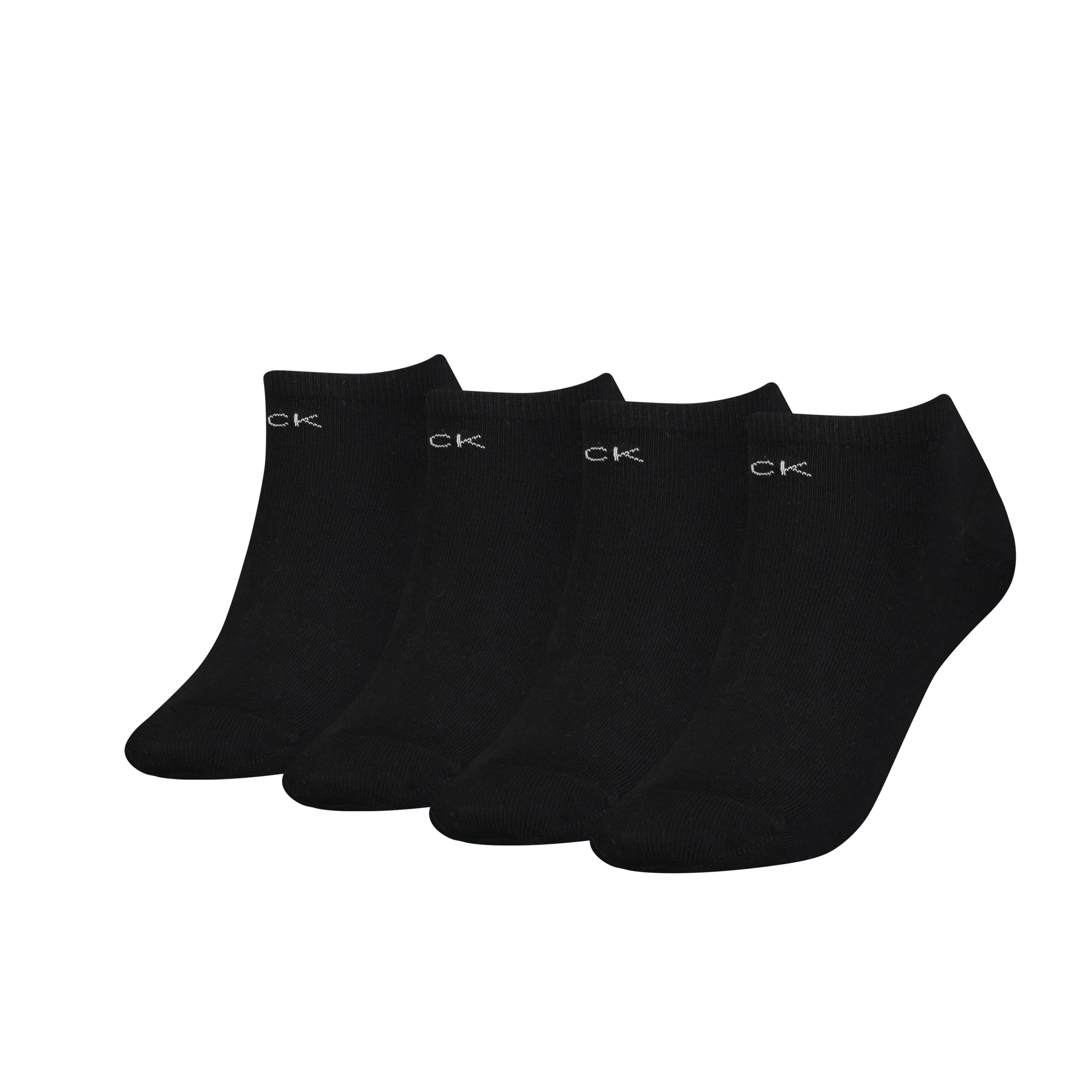 Calvin Klein Sneakersokken Dames 4-Pack Zwart