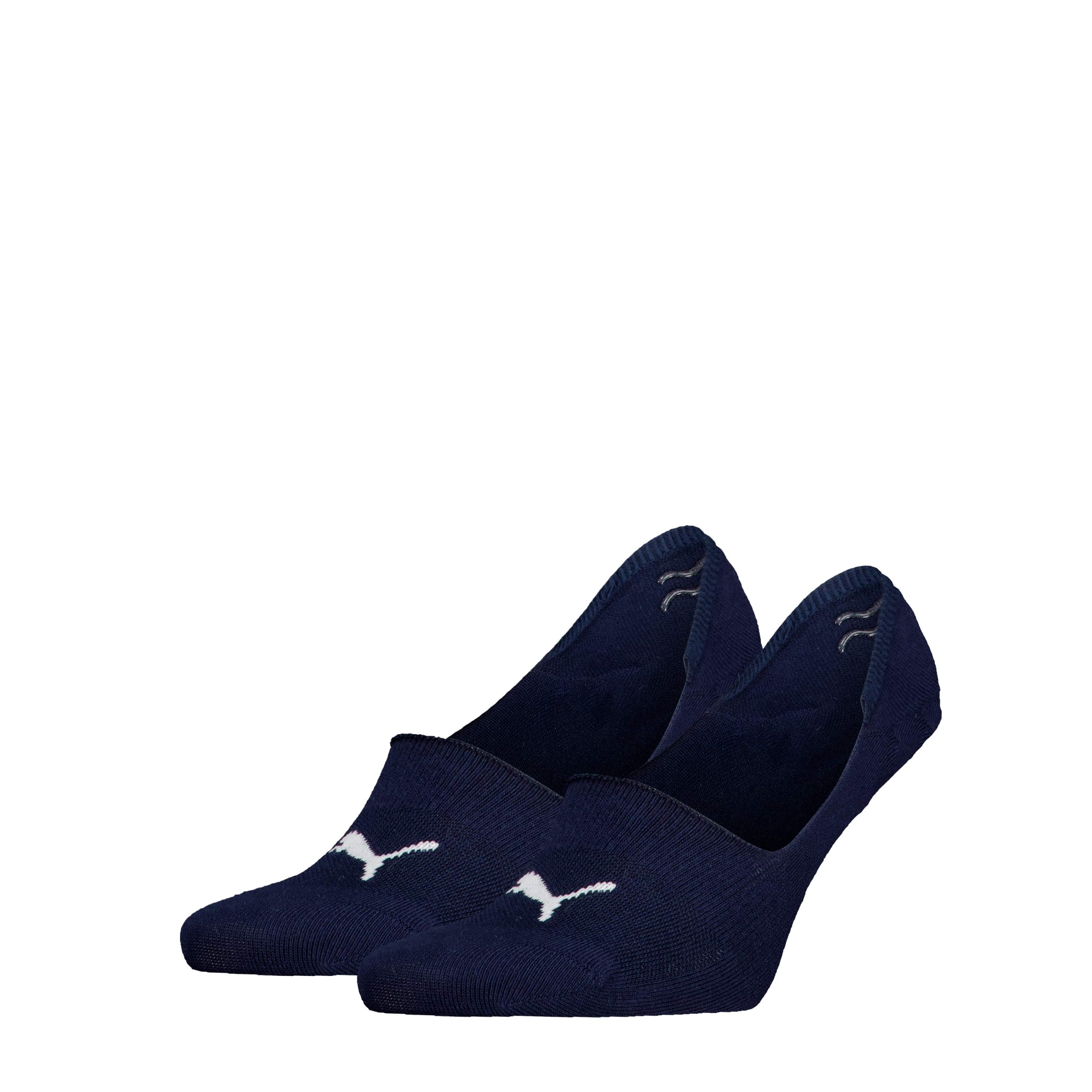 PUMA Unisex Footies Mid Cut 2-Pack Navy
