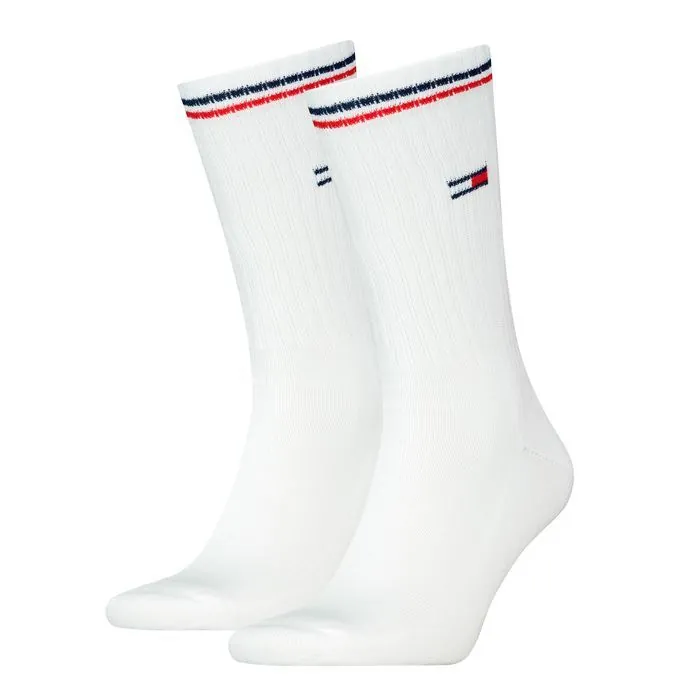Tommy Jeans Unisex Iconic Sportsokken 2-Pack Wit