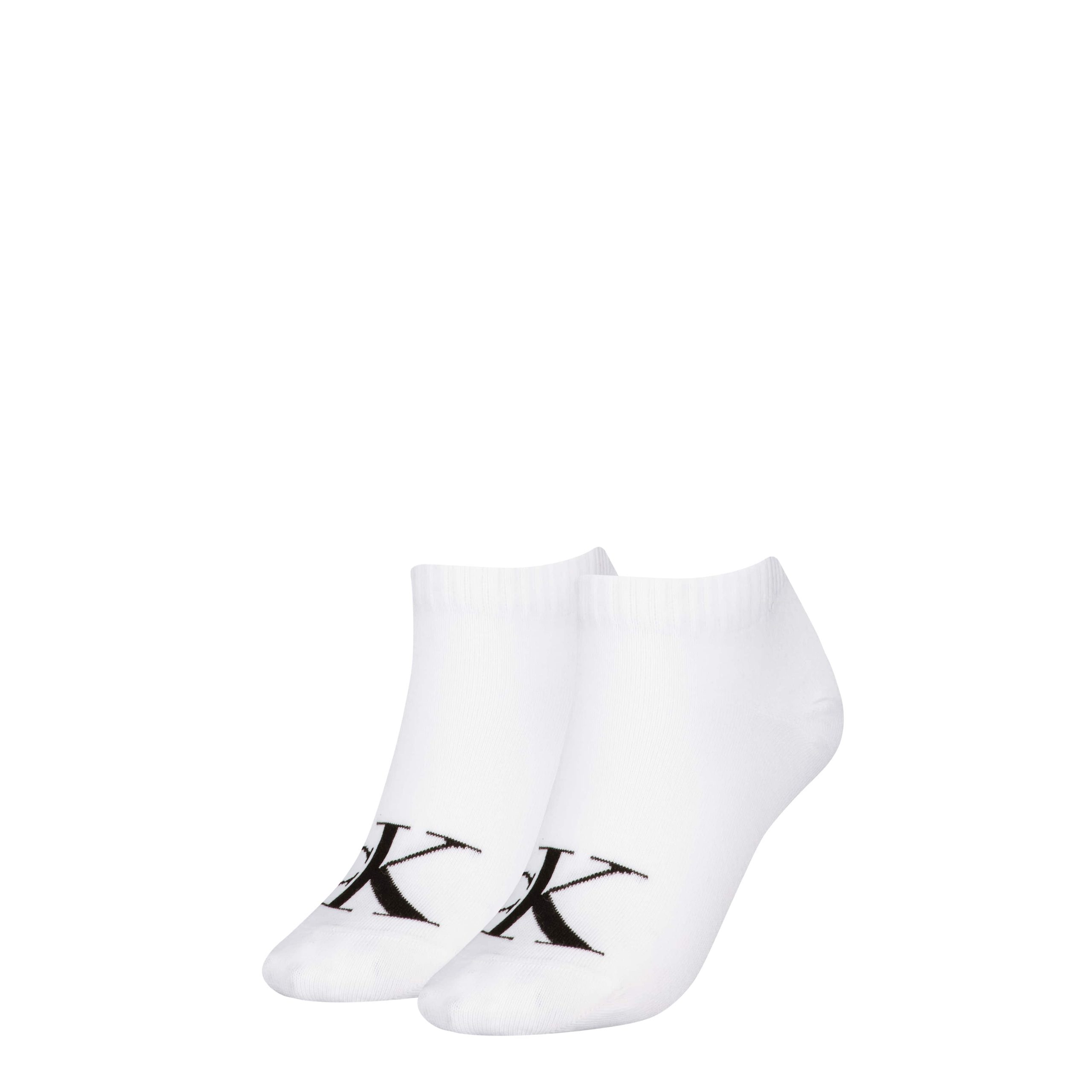 Calvin Klein Jeans Dames Sneakersokken 2-Pack Monogram Grijs