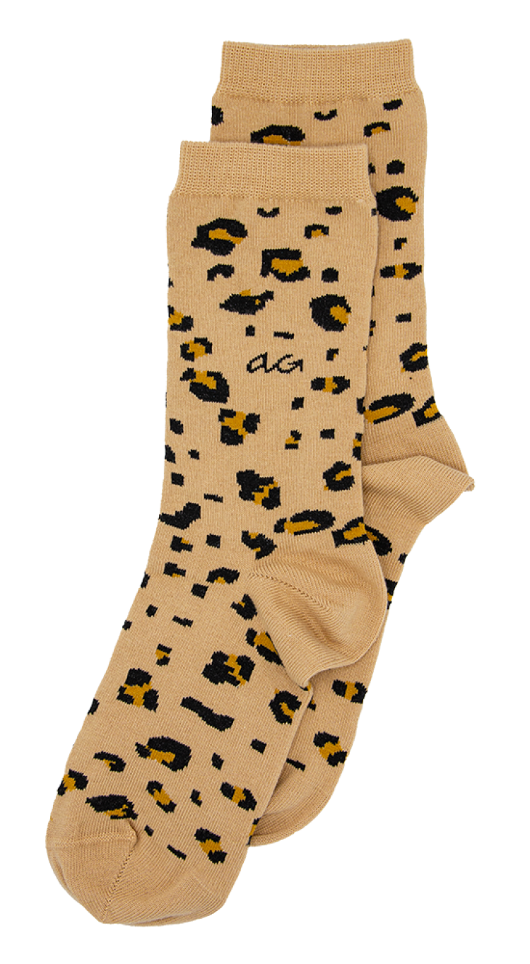 Alfredo Gonzales Damessokken Panther Print Beige