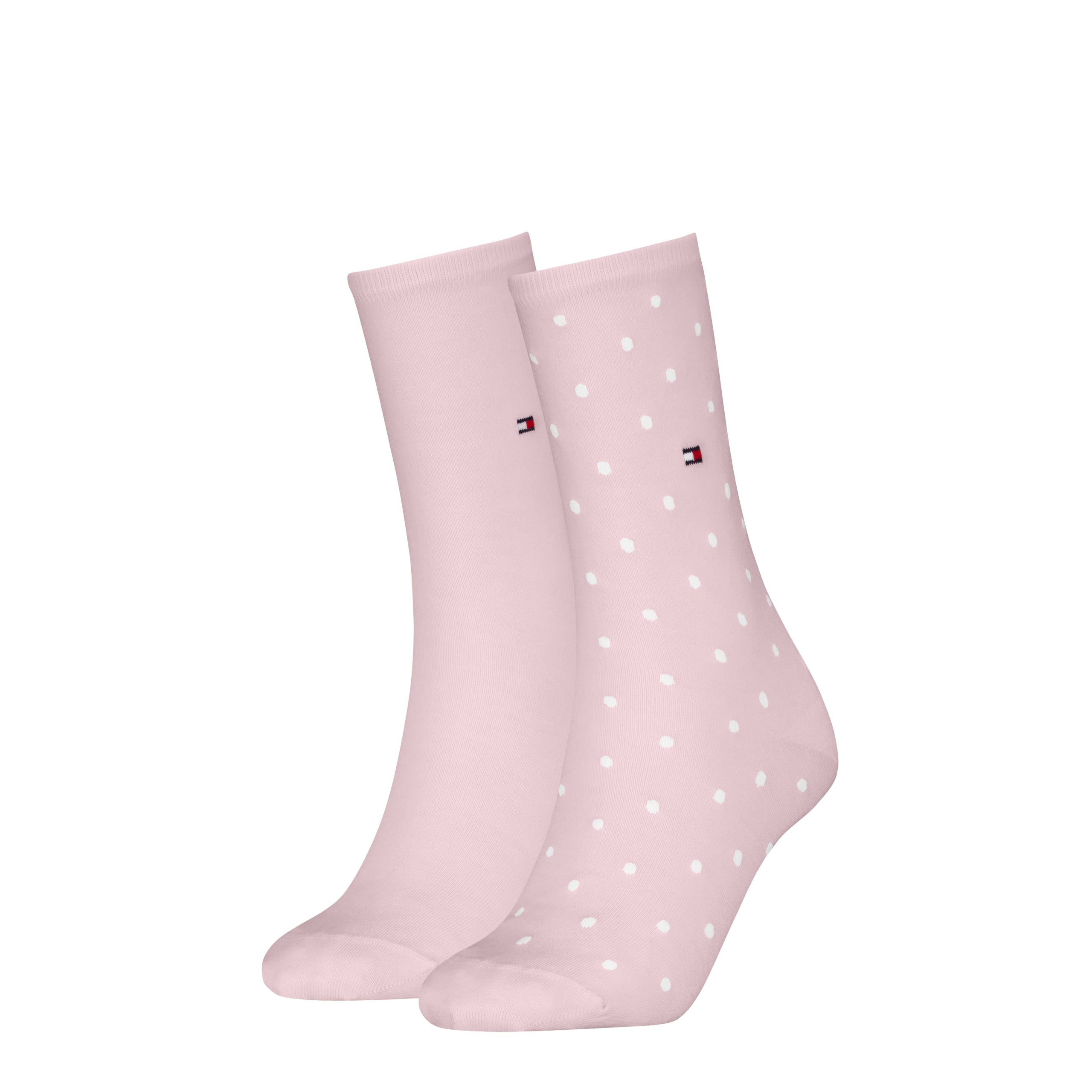 Tommy Hilfiger Damessokken Dots 2-Pack Light Pink