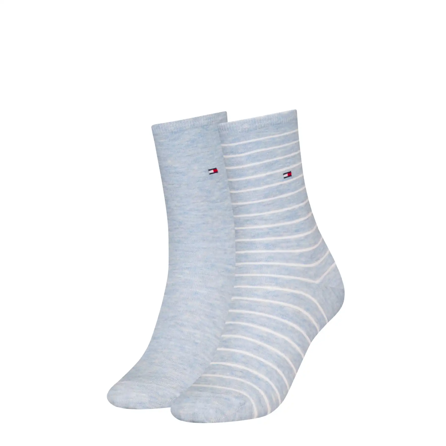 Tommy Hilfiger Damessokken Small Stripe 2-Pack Light Blue