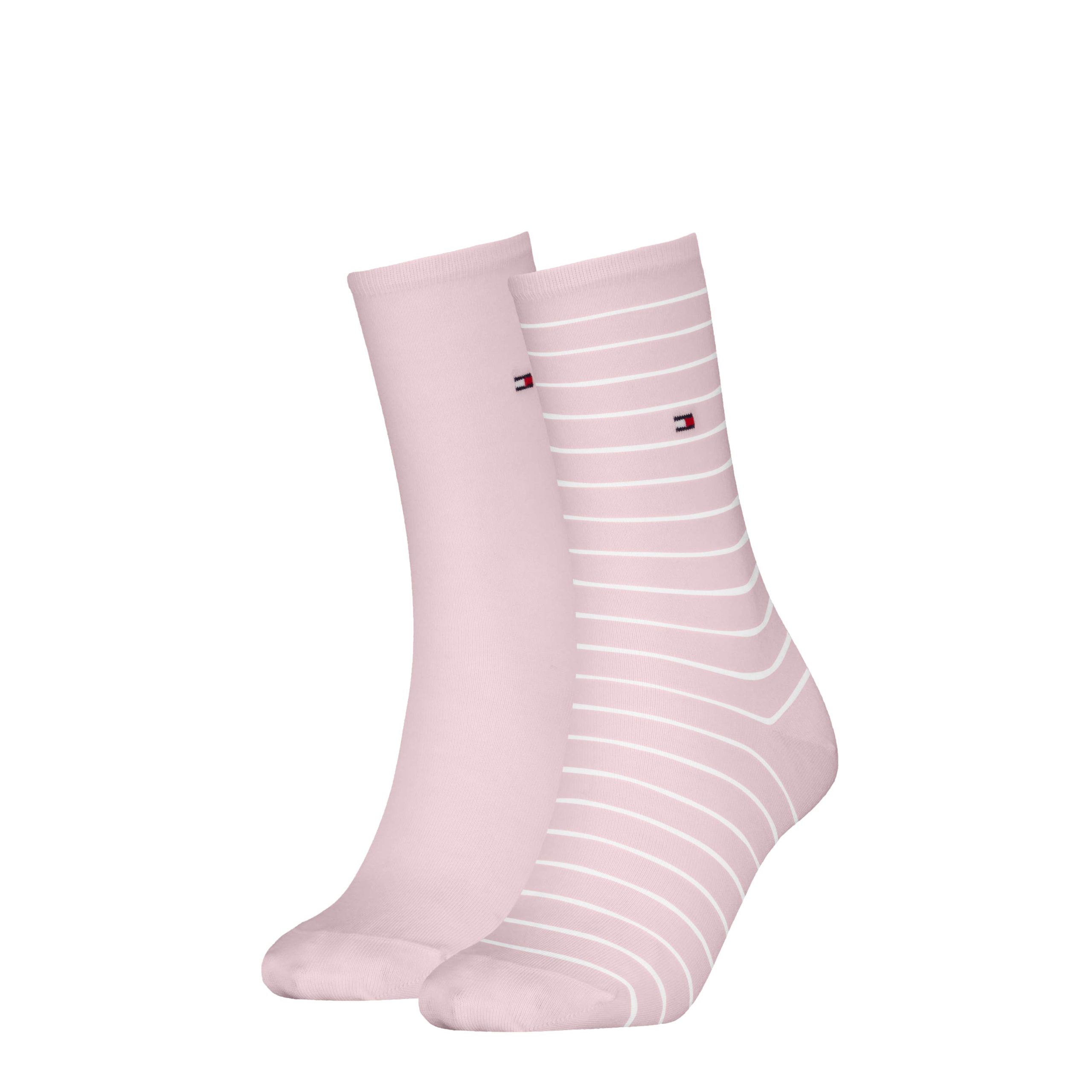 Tommy Hilfiger Damessokken Small Stripe 2-Pack Light Pink