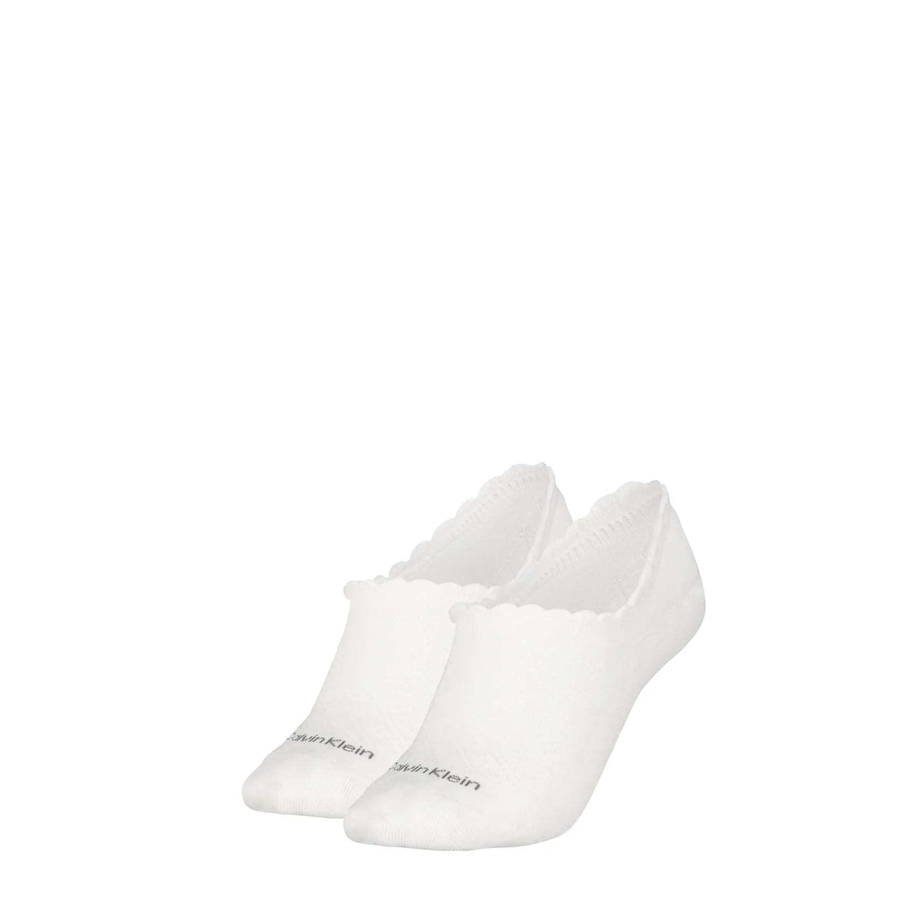 Calvin Klein Dames Footies High Cut 2-Pack Wit