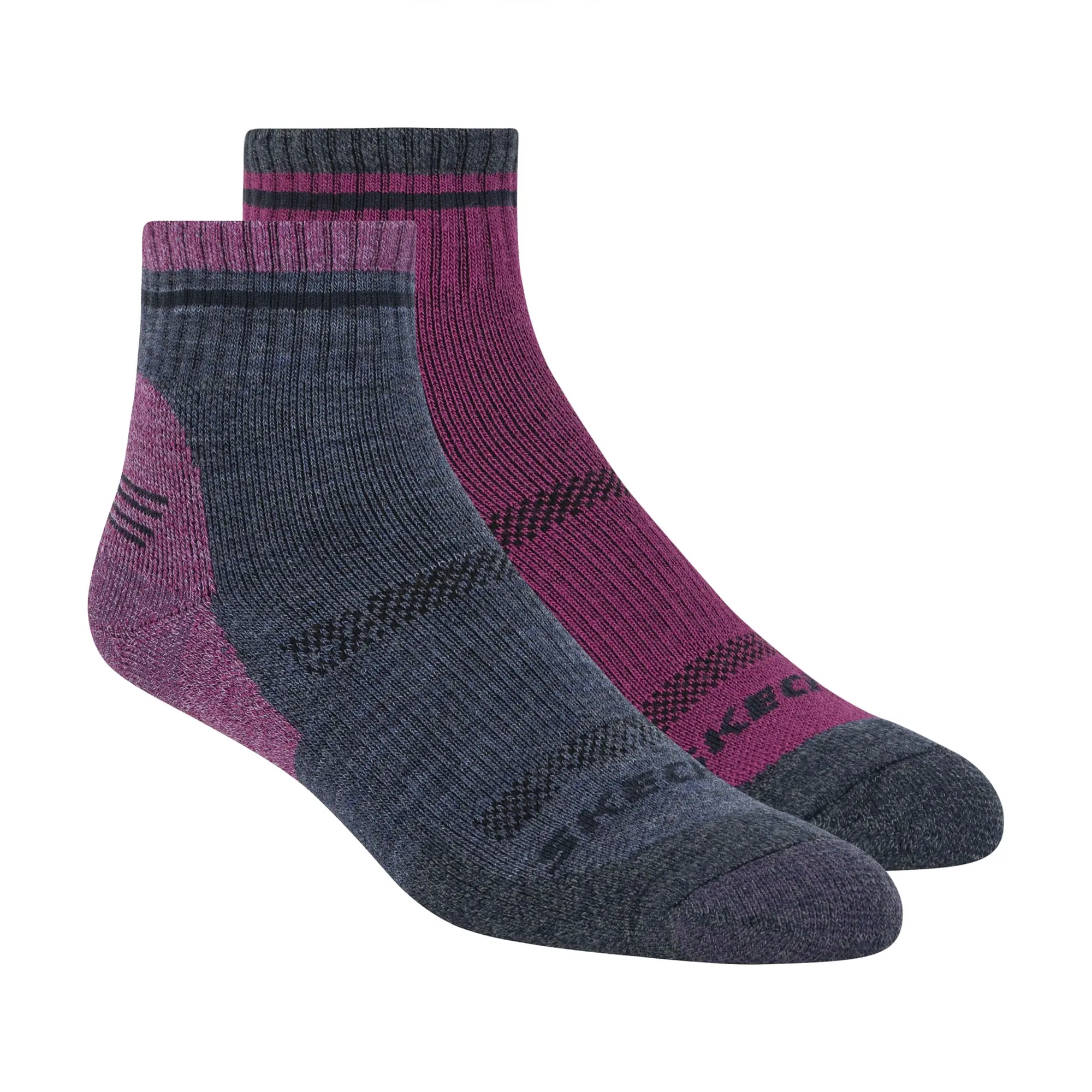 Skechers Dames Quarter Wandelsokken Wol 2-Pack Blauw