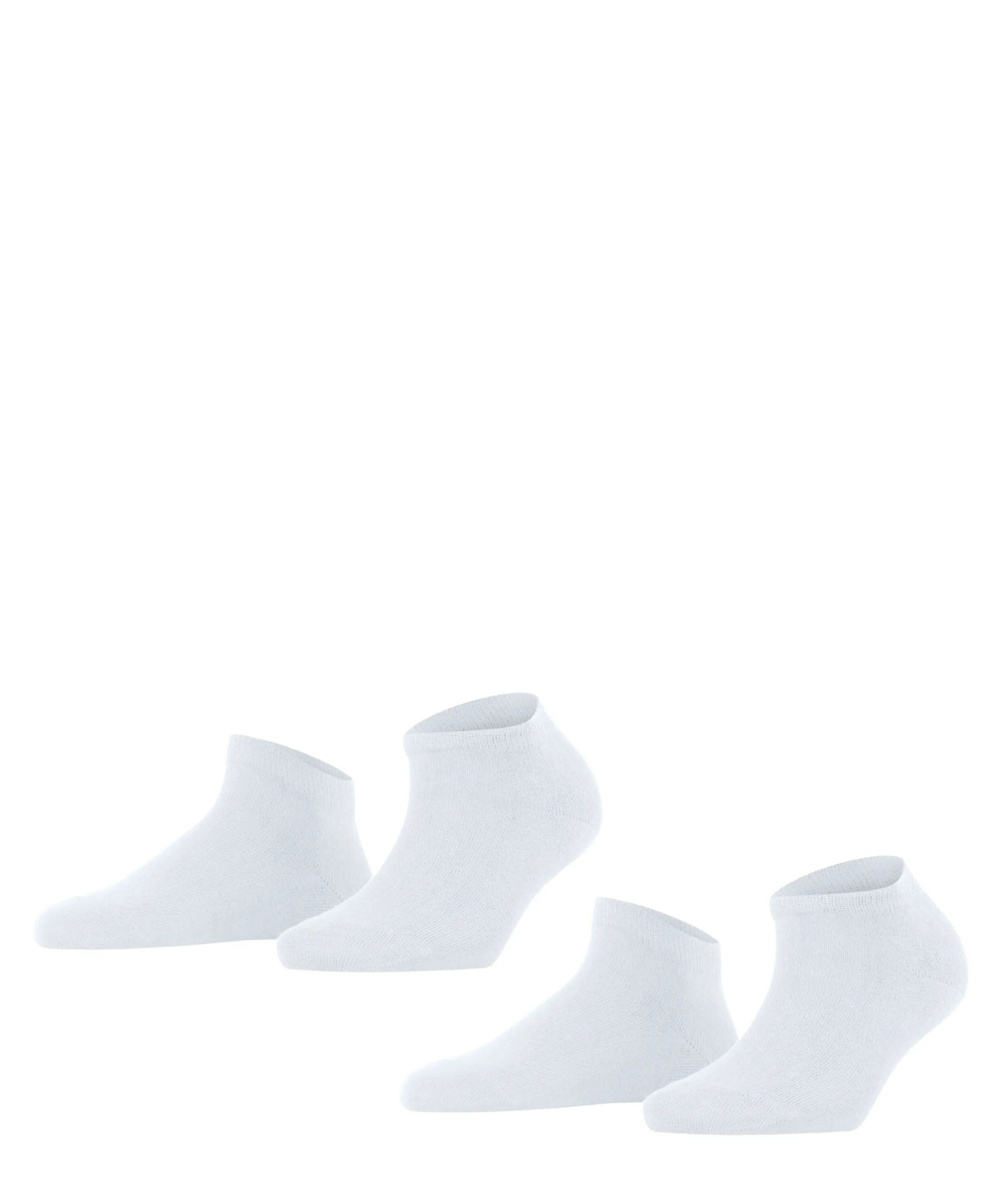 FALKE Dames Sneakersokken Happy 2-Pack Wit