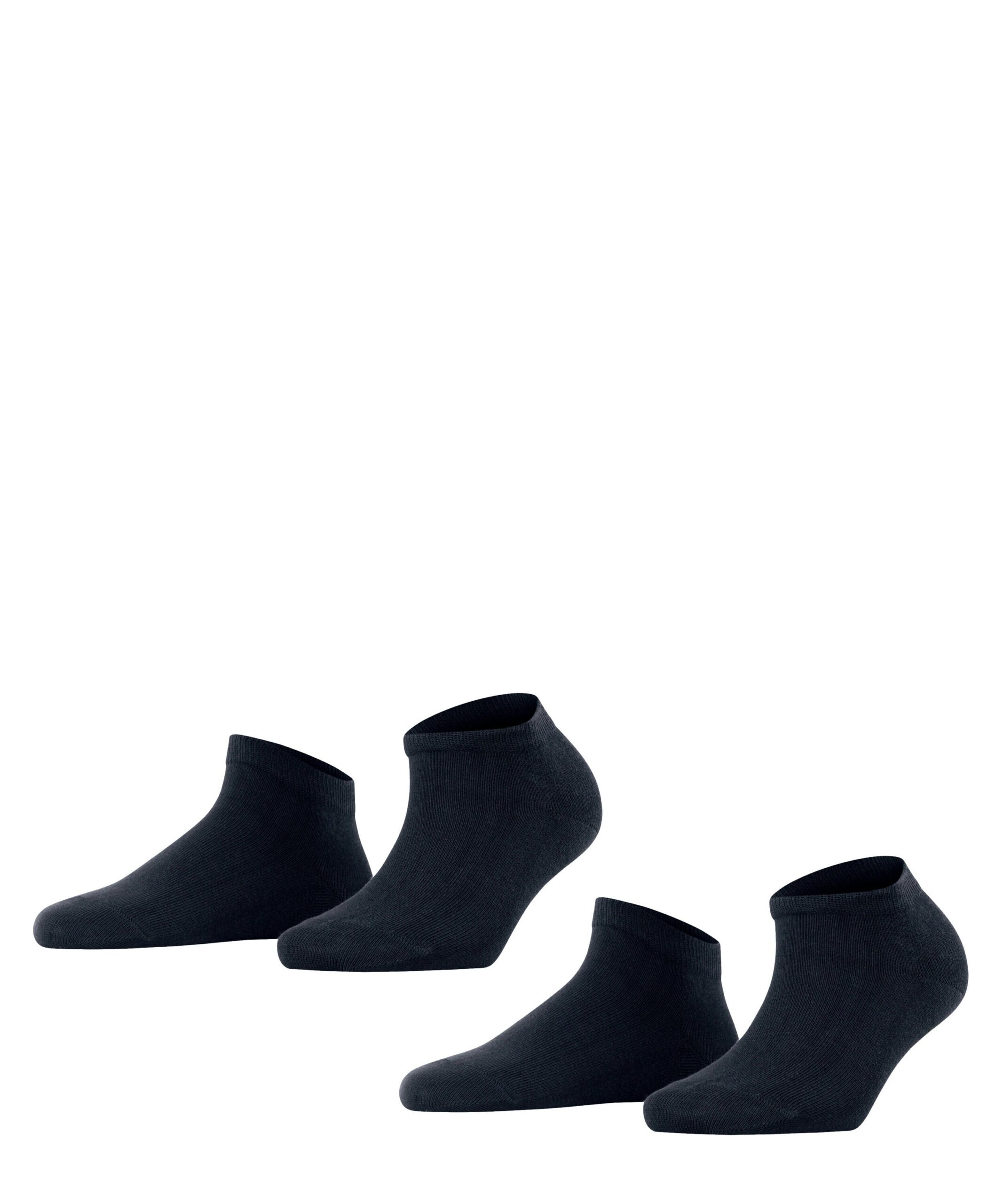 FALKE Dames Sneakersokken Happy 2-Pack Dark Navy