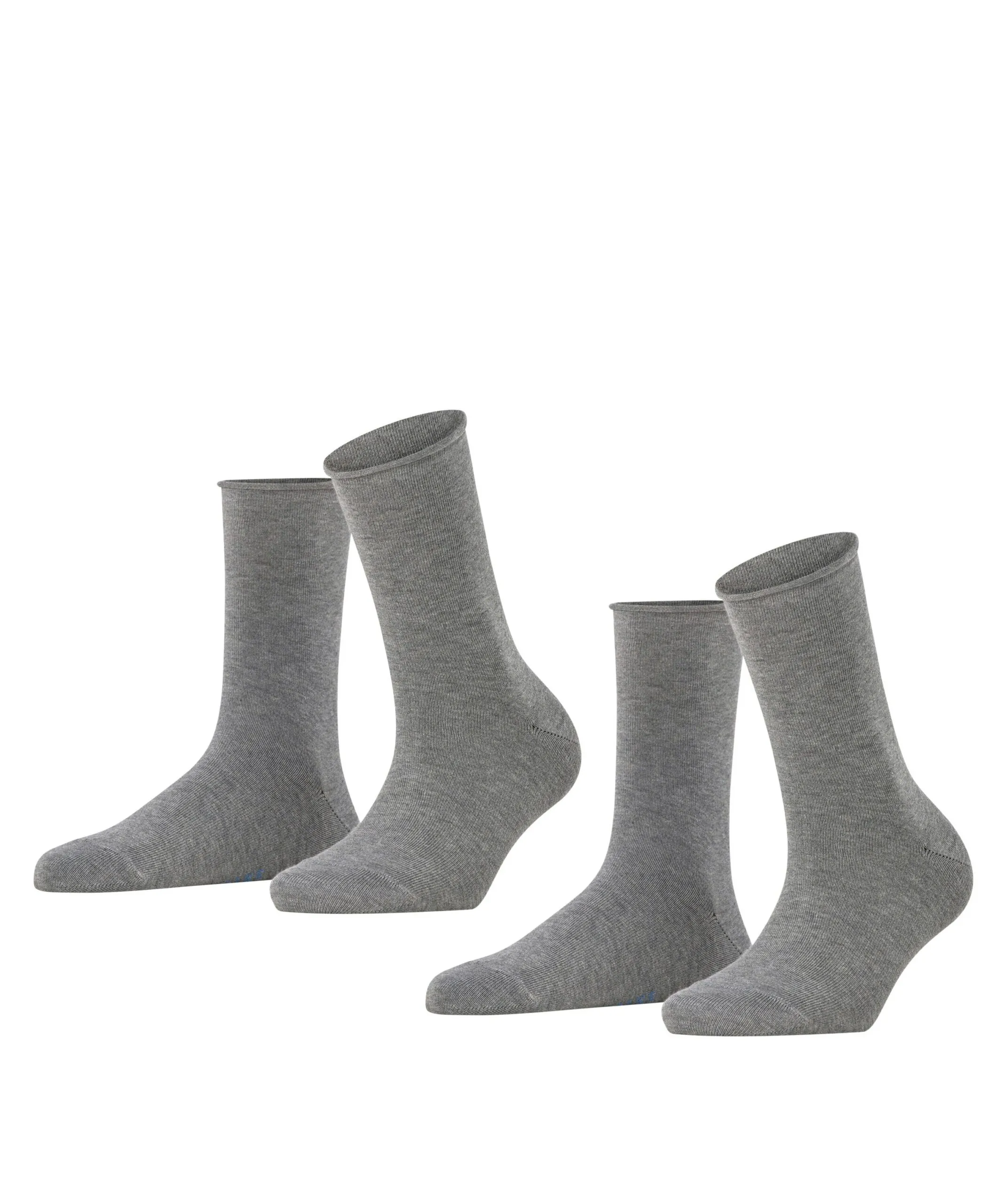FALKE Damessokken Happy 2-Pack Lichtgrijs