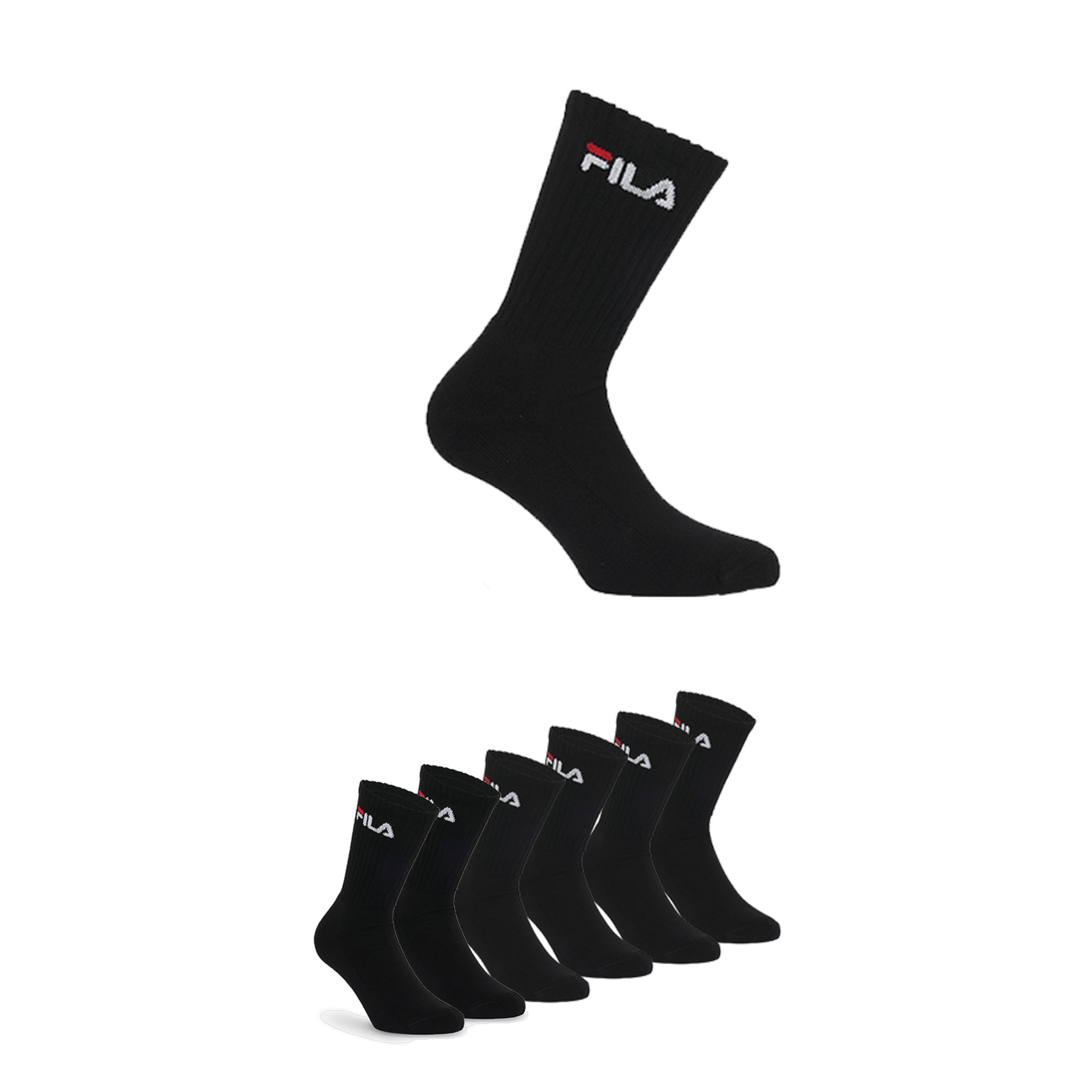 FILA Unisex Premium Sportsokken 2-Pack Zwart
