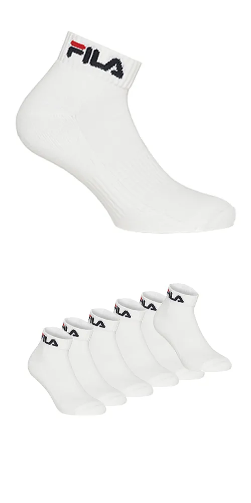 FILA Unisex Premium Sneakersokken 2-Pack Wit