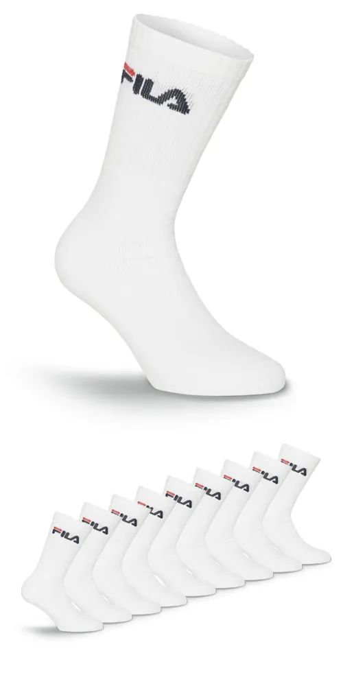 FILA Unisex Sportsokken 3-Pack Wit