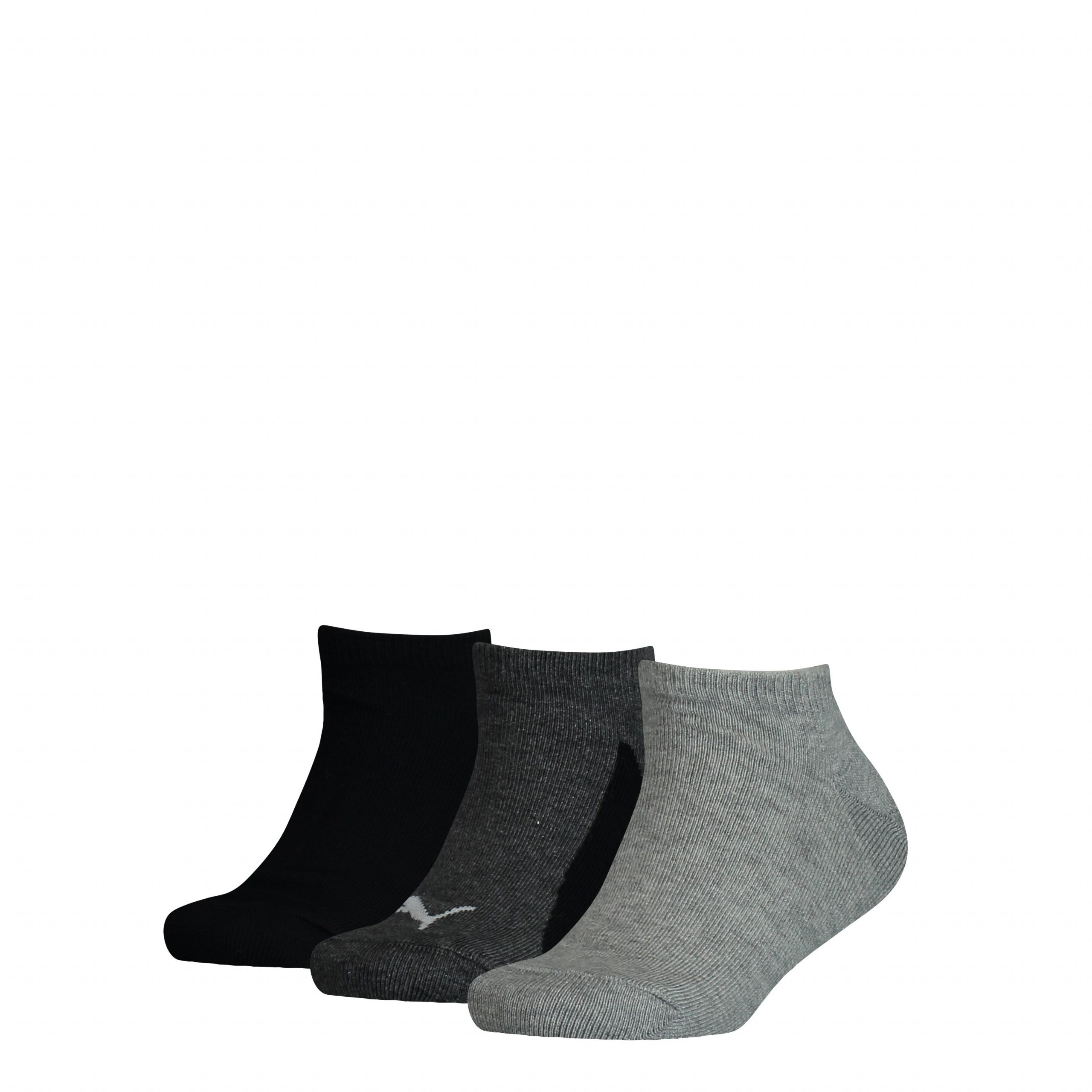 PUMA Sneakersokken Kids 3-Pack Zwart