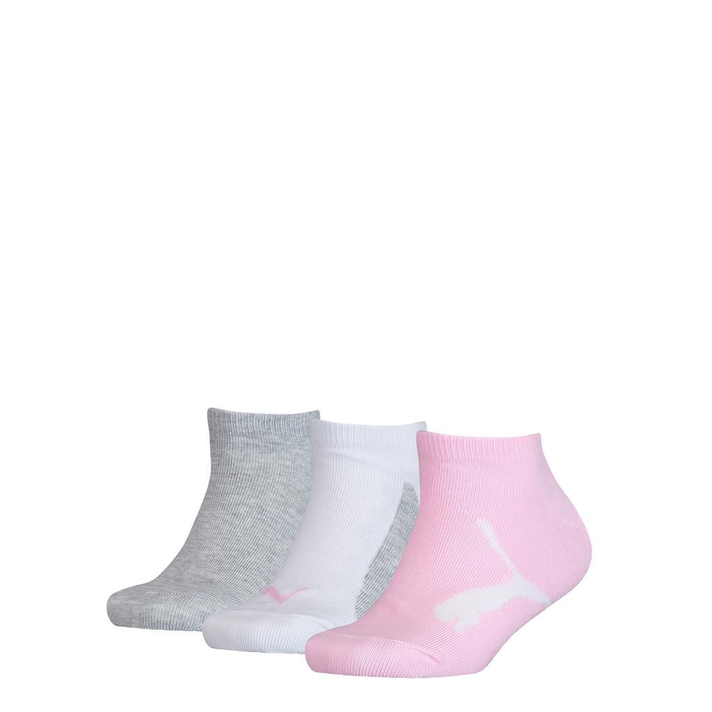 PUMA Sneakersokken Kids 3-Pack Roze / Grijs