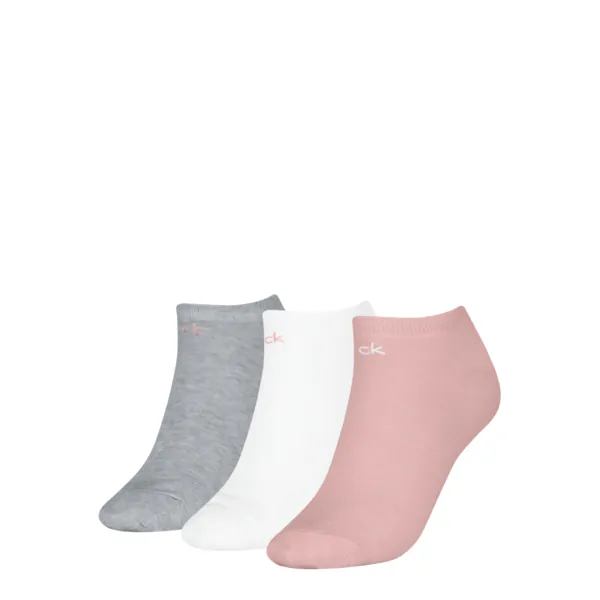 Calvin Klein Dames Sneakersokken 3-Pack Pink