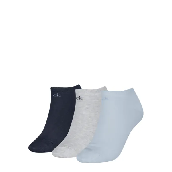 Calvin Klein Dames Sneakersokken 3-Pack Light Blue