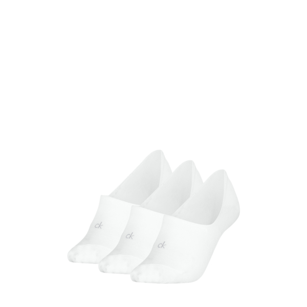 Calvin Klein Dames Footies Mid Cut 3-Pack Wit
