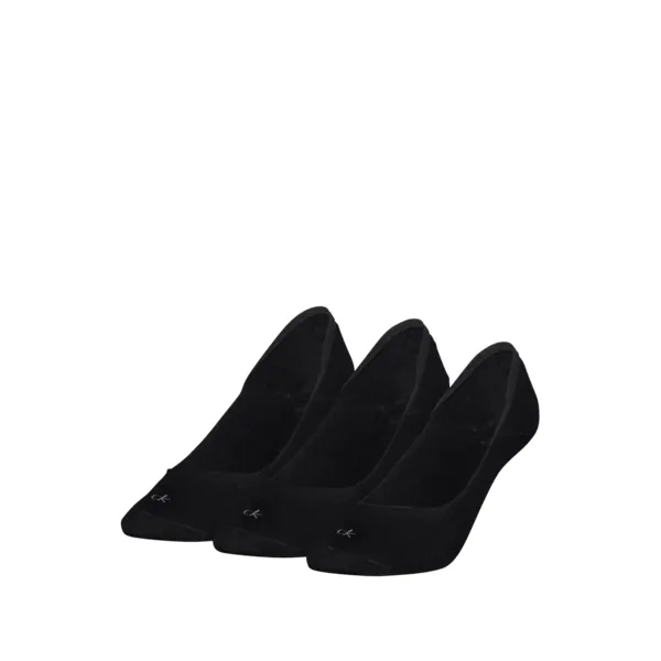 Calvin Klein Dames Footies Low Cut 3-Pack Zwart