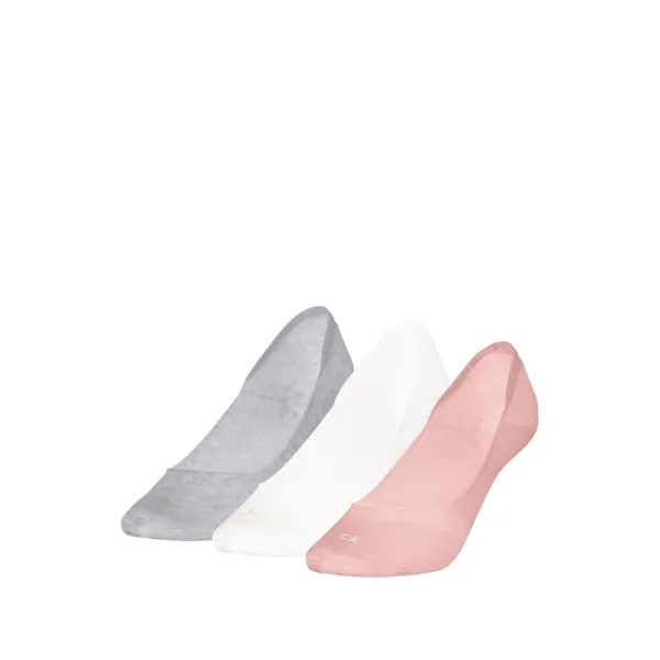 Calvin Klein Dames Footies Low Cut 3-Pack Pink