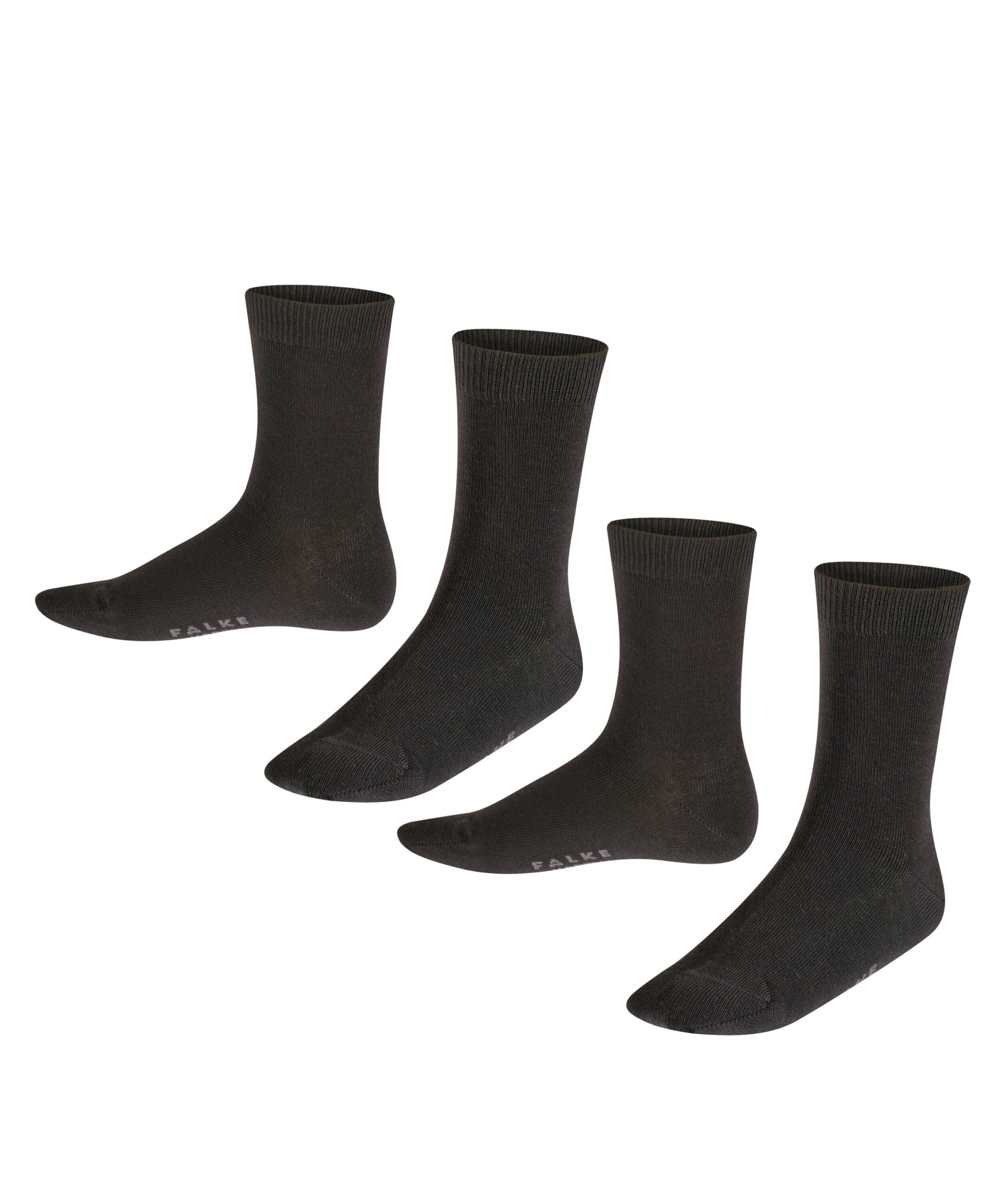FALKE Kindersokken Happy 2-Pack Zwart