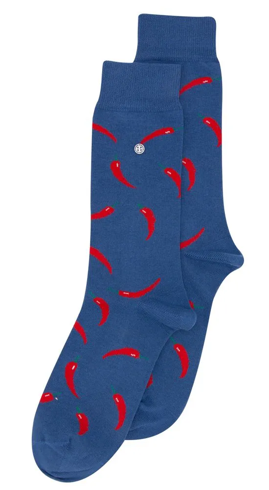 Alfredo Gonzales Sokken Red Pepper Blauw