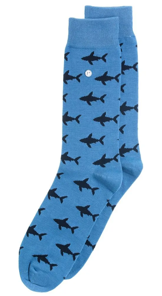 Alfredo Gonzales Sokken Shark Attack Blauw